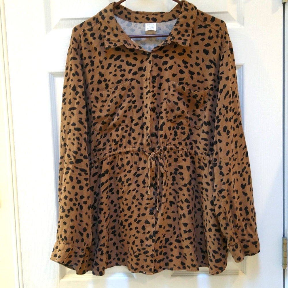 Time and Tru maternity leopard blouse
